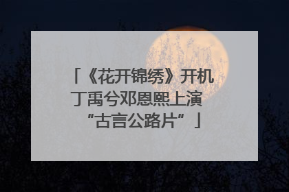 《花开锦绣》开机 丁禹兮邓恩熙上演“古言公路片”