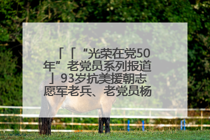 「“光荣在党50年”老党员系列报道」93岁抗美援朝志愿军老兵、老党员杨秀会的本色人生