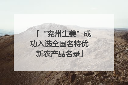 “兖州生姜”成功入选全国名特优新农产品名录