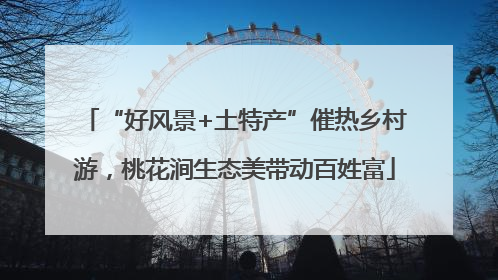 “好风景+土特产”催热乡村游，桃花涧生态美带动百姓富