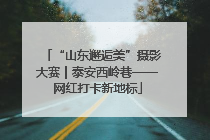 “山东邂逅美”摄影大赛｜泰安西岭巷——网红打卡新地标
