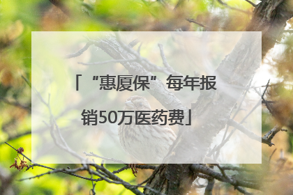 “惠厦保”每年报销50万医药费