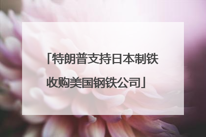 特朗普支持日本制铁收购美国钢铁公司