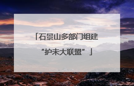 石景山多部门组建“护未大联盟”