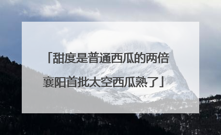甜度是普通西瓜的两倍 襄阳首批太空西瓜熟了