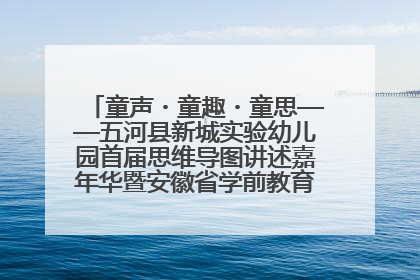 童声・童趣・童思——五河县新城实验幼儿园首届思维导图讲述嘉年华暨安徽省学前教育教研基地园项目阶段性成果展示活动
