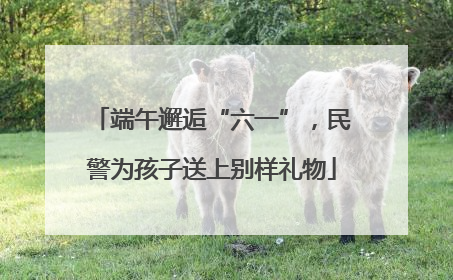 端午邂逅“六一”，民警为孩子送上别样礼物
