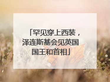 罕见穿上西装，泽连斯基会见英国国王和首相