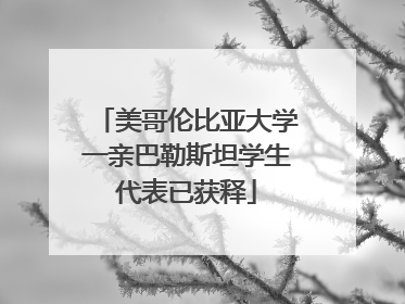 美哥伦比亚大学一亲巴勒斯坦学生代表已获释