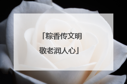粽香传文明 敬老润人心