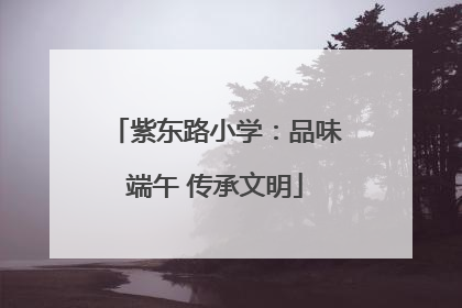 紫东路小学：品味端午 传承文明