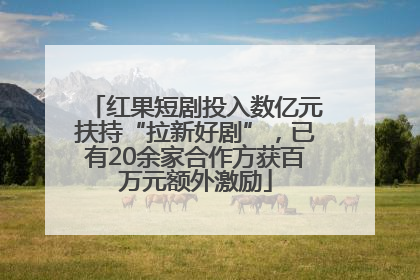 红果短剧投入数亿元扶持“拉新好剧”，已有20余家合作方获百万元额外激励