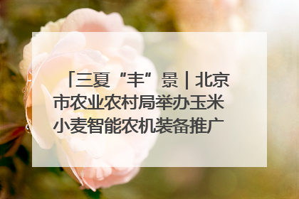 三夏“丰”景｜北京市农业农村局举办玉米小麦智能农机装备推广“田间日”活动