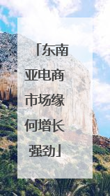 东南亚电商市场缘何增长强劲