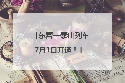 东营—泰山列车7月1日开通！