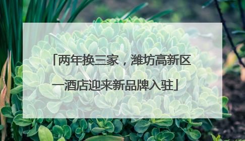 两年换三家，潍坊高新区一酒店迎来新品牌入驻