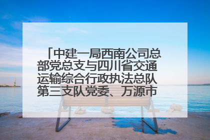 中建一局西南公司总部党总支与四川省交通运输综合行政执法总队第三支队党委、万源市草坝镇莲花院村党支部开展党建联建