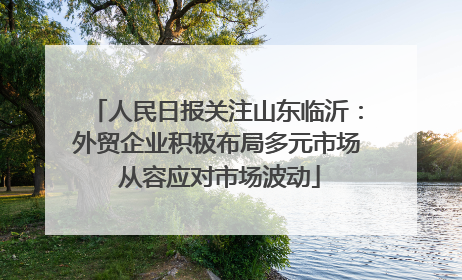 人民日报关注山东临沂：外贸企业积极布局多元市场 从容应对市场波动