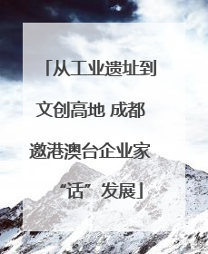 从工业遗址到文创高地 成都邀港澳台企业家“话”发展