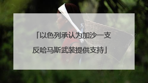 以色列承认为加沙一支反哈马斯武装提供支持