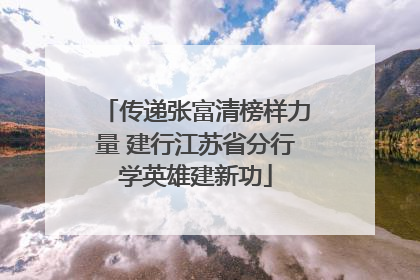 传递张富清榜样力量 建行江苏省分行学英雄建新功