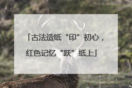 古法造纸“印”初心，红色记忆“跃”纸上