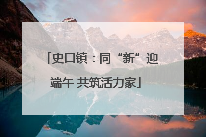 史口镇：同“新”迎端午 共筑活力家