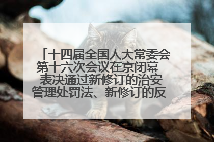 十四届全国人大常委会第十六次会议在京闭幕  表决通过新修订的治安管理处罚法、新修订的反不正当竞争法  习近平签署主席令予以公布  赵乐际主持会议