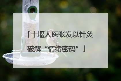 十堰人医张发以针灸破解“情绪密码”