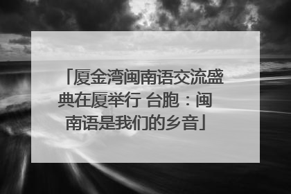 厦金湾闽南语交流盛典在厦举行 台胞：闽南语是我们的乡音