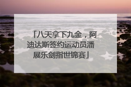八天拿下九金，阿迪达斯签约运动员潘展乐剑指世锦赛