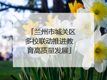 兰州市城关区多校联动推进教育高质量发展