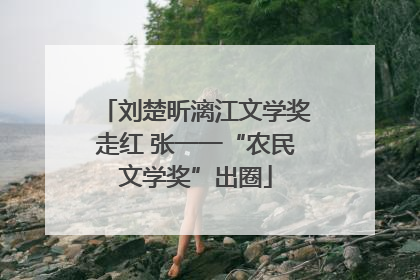 刘楚昕漓江文学奖走红 张一一“农民文学奖”出圈