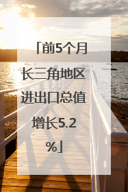 前5个月长三角地区进出口总值增长5.2%