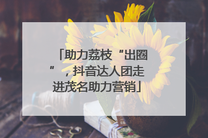 助力荔枝“出圈”，抖音达人团走进茂名助力营销