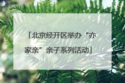 北京经开区举办“亦家亲”亲子系列活动