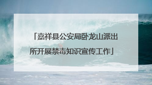 嘉祥县公安局卧龙山派出所开展禁毒知识宣传工作