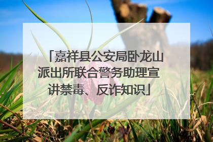 嘉祥县公安局卧龙山派出所联合警务助理宣讲禁毒、反诈知识