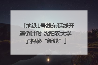 地铁1号线东延线开通倒计时 沈阳农大学子探秘“新线”