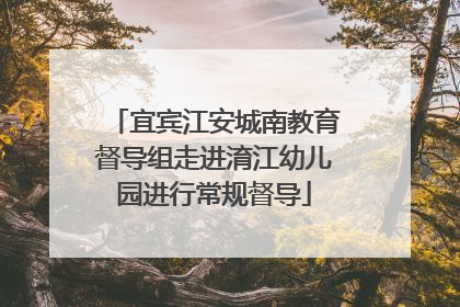 宜宾江安城南教育督导组走进淯江幼儿园进行常规督导