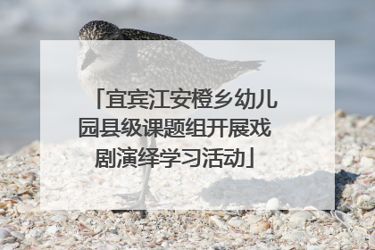 宜宾江安橙乡幼儿园县级课题组开展戏剧演绎学习活动
