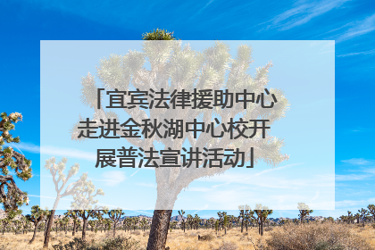 宜宾法律援助中心走进金秋湖中心校开展普法宣讲活动