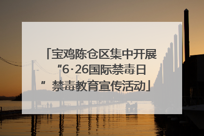 宝鸡陈仓区集中开展“6･26国际禁毒日”禁毒教育宣传活动