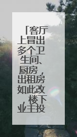 客厅上冒出多个卫生间、厨房，出租房如此改，楼下业主投诉：多少不舒服