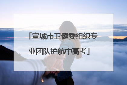 宣城市卫健委组织专业团队护航中高考