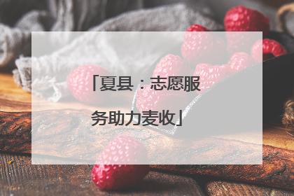 夏县：志愿服务助力麦收