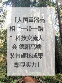 大国重器亮相“一带一路”科技交流大会 德阳高端装备硬核成果彰显实力