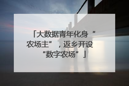 大数据青年化身“农场主”，返乡开设“数字农场”