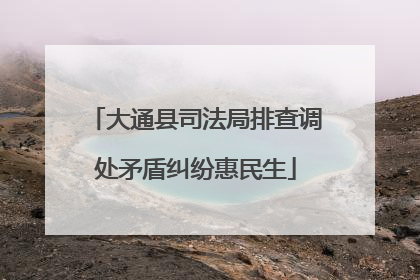 大通县司法局排查调处矛盾纠纷惠民生