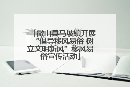 微山县马坡镇开展“倡导移风易俗 树立文明新风”移风易俗宣传活动